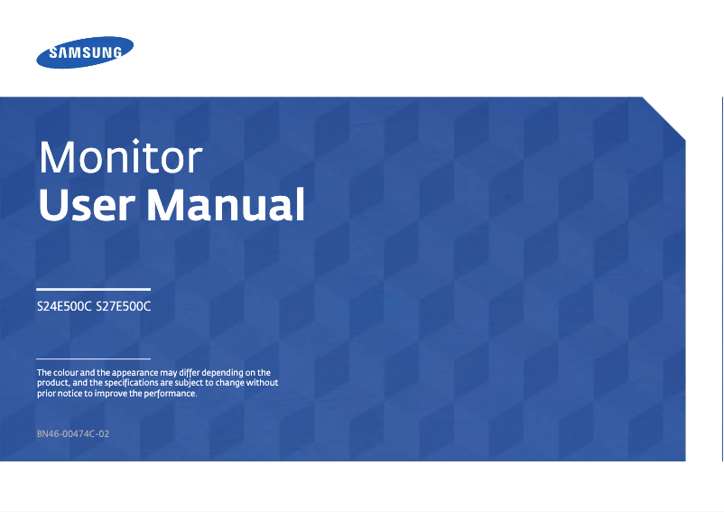 Page n°1 - Manuel utilisateur Samsung S27E500C