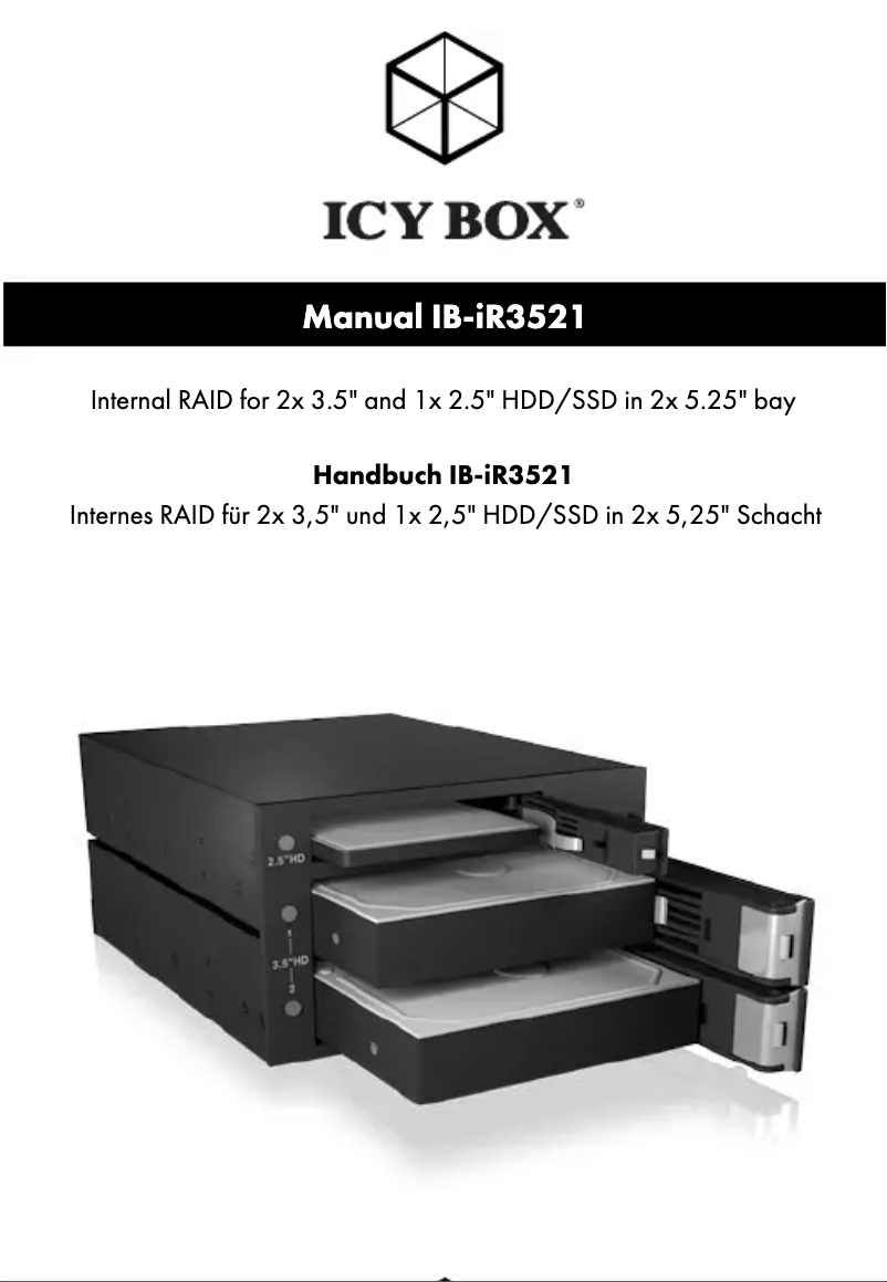 Página 1 del manual Manual de usuario Icy Box IB-IR3521