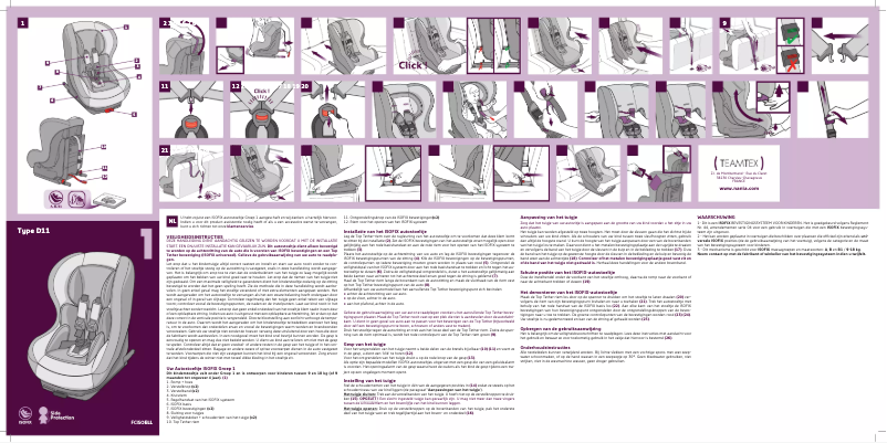 Page 1 de la notice Manuel utilisateur Nania Cosmo