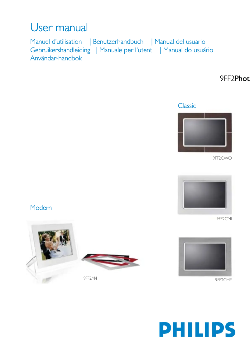 Page 1 de la notice Manuel utilisateur Philips 9FF2CMI