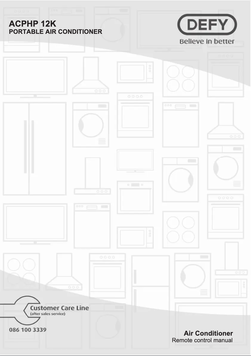 Page 1 de la notice Manuel utilisateur Defy ACPHP12K