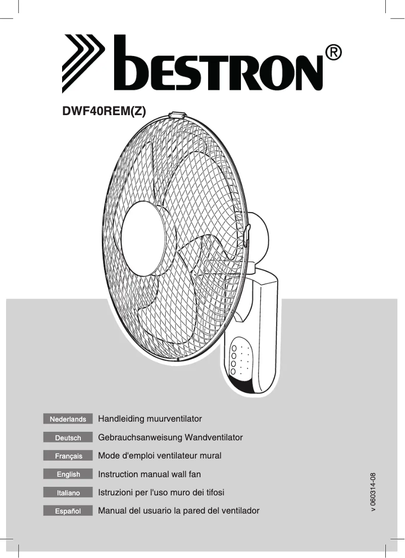 Page n°1 - Manuel utilisateur Bestron DWF40REM(Z)