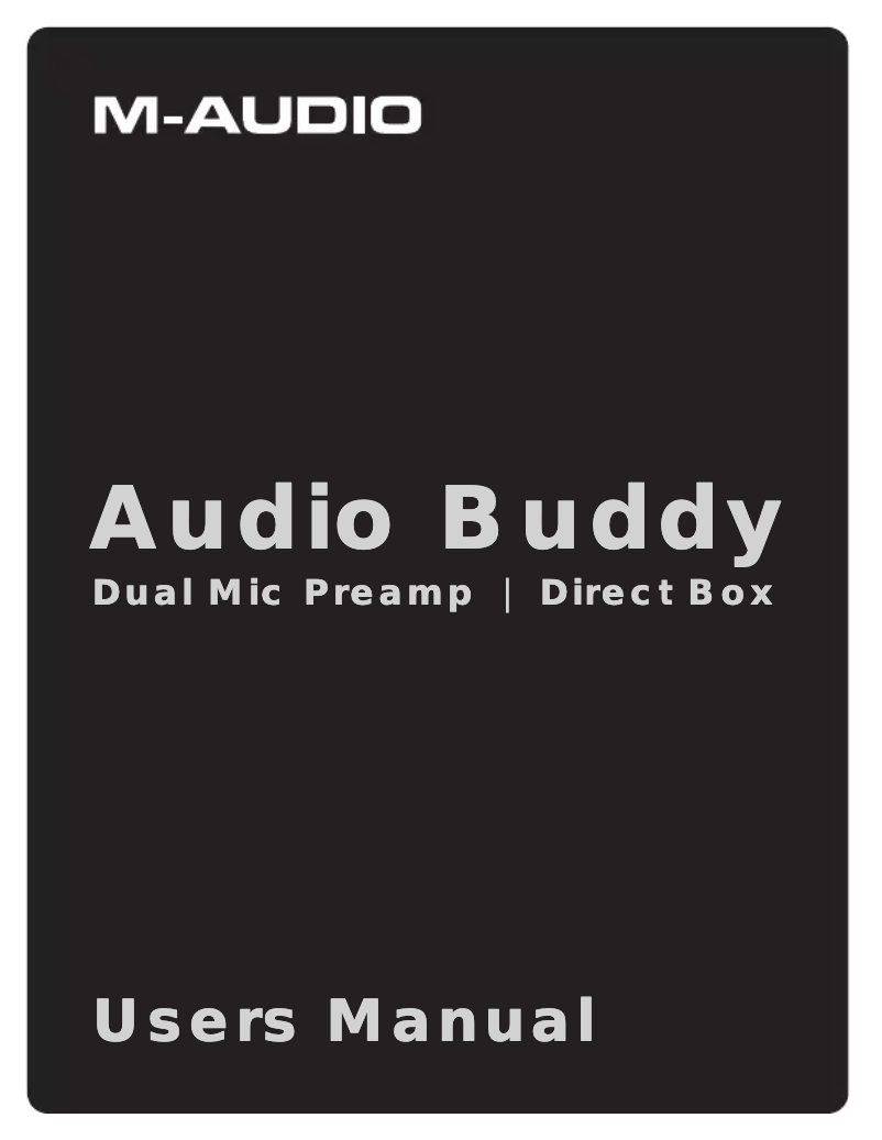 Image de la première page du manuel de l'appareil AudioBuddy
