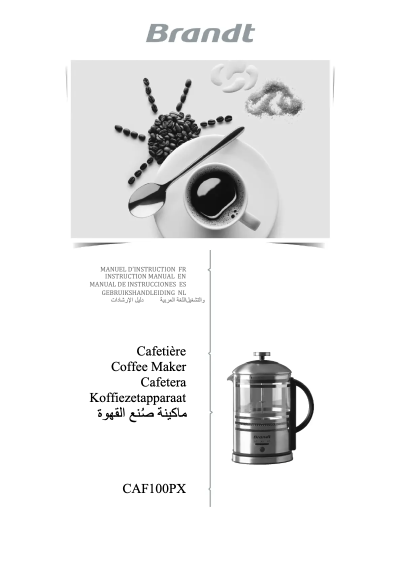 Image de la première page du manuel de l'appareil CAF100PX