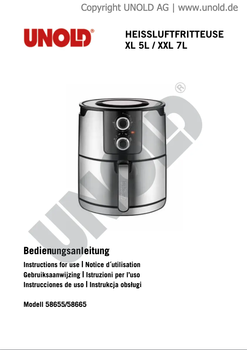 Page 1 de la notice Manuel utilisateur Unold 58655
