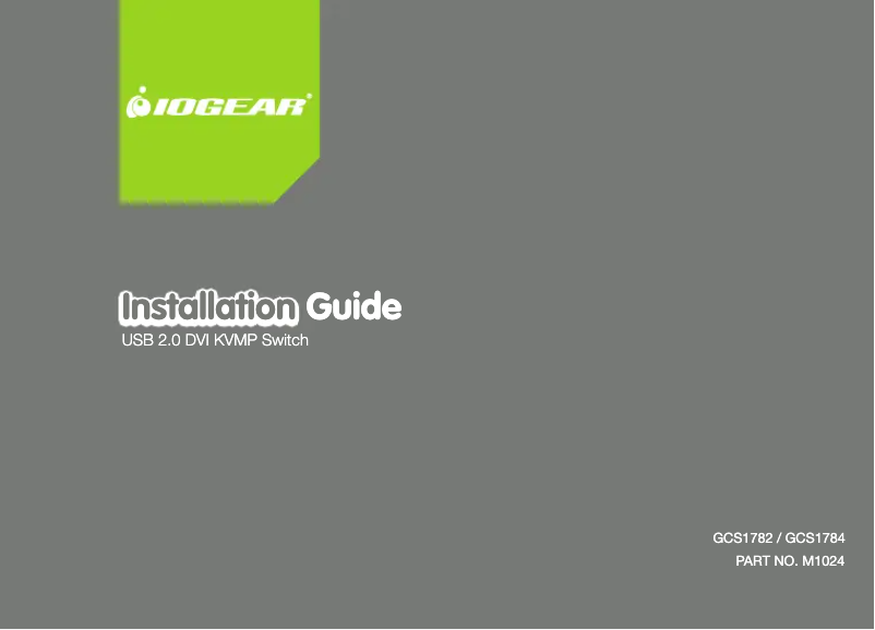 Page n°1 - Manuel utilisateur iogear GCS1784