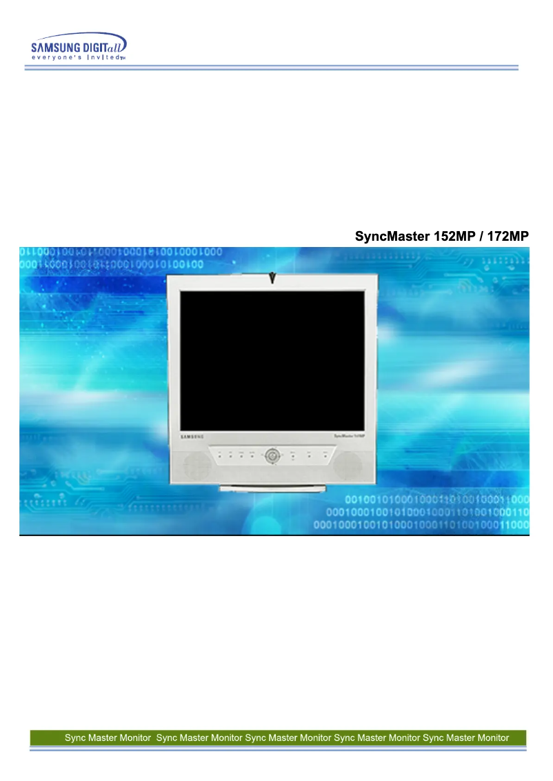 Page n°1 - Manuel utilisateur Samsung SyncMaster 152MP