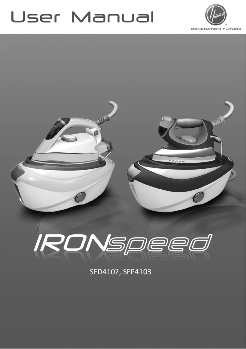 Page n°1 - Manuel utilisateur Hoover IronSpeed SFD 4102