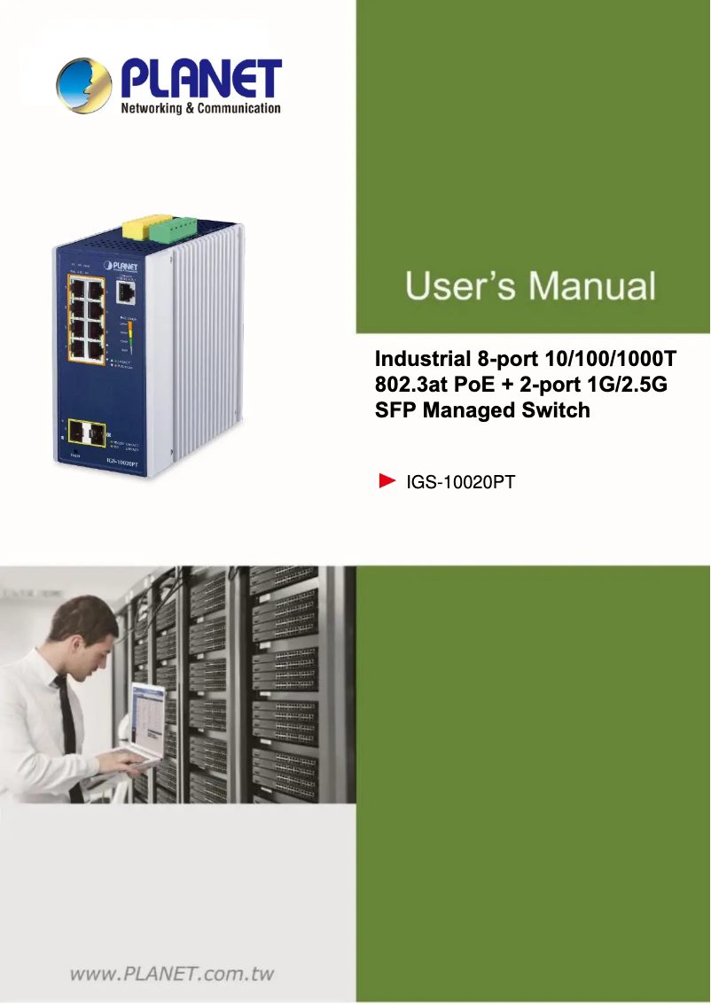 Image de la première page du manuel de l'appareil IGS-10020PT