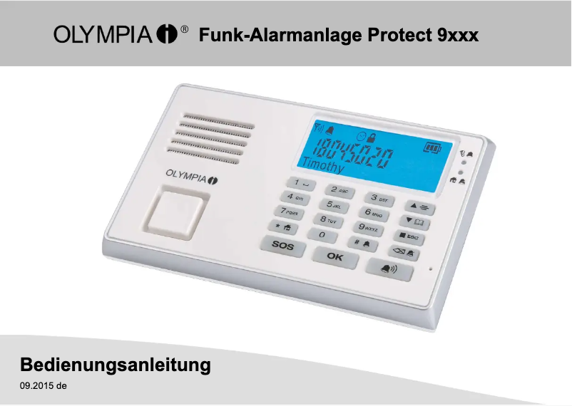 Page n°1 - Manuel utilisateur Olympia Protect 9066