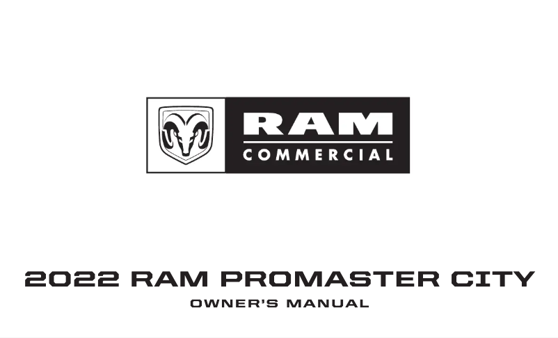 Page 1 de la notice Manuel utilisateur RAM ProMaster City (2022)