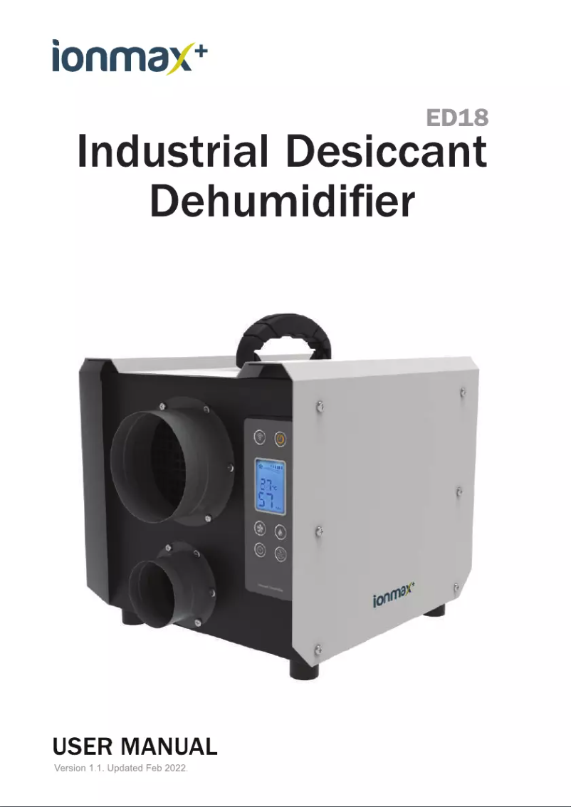 Page 1 de la notice Manuel utilisateur Ionmax ED18