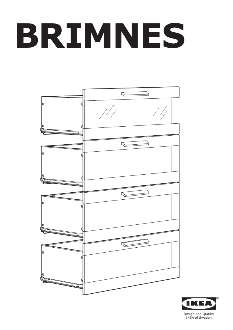 Page 1 de la notice Manuel utilisateur Ikea BRIMNES 303.554.19