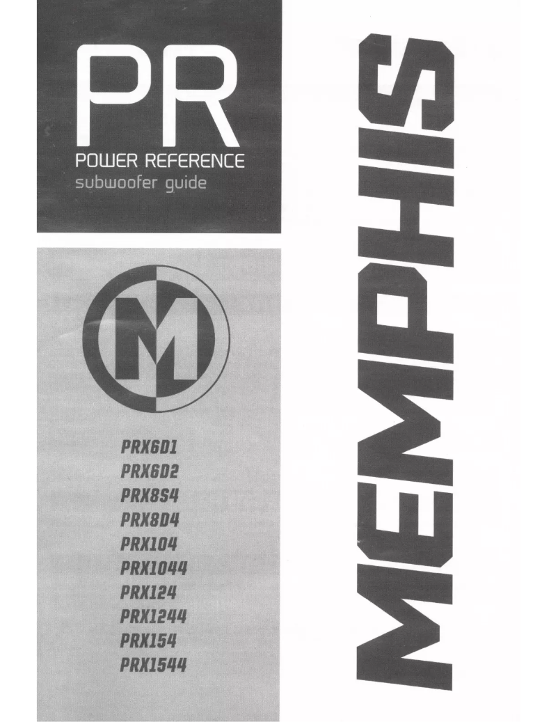 Page 1 de la notice Manuel utilisateur Memphis Audio 15-PRX104