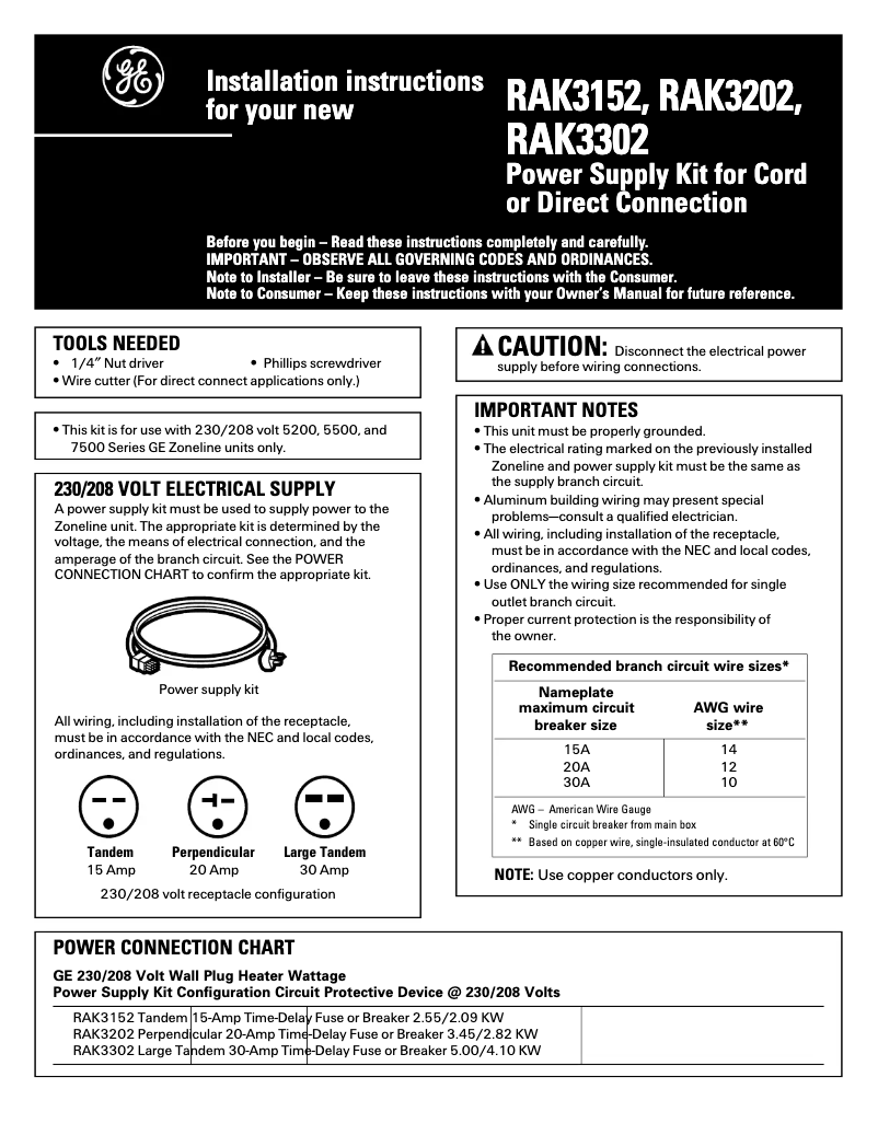Image de la première page du manuel de l'appareil RAK3302