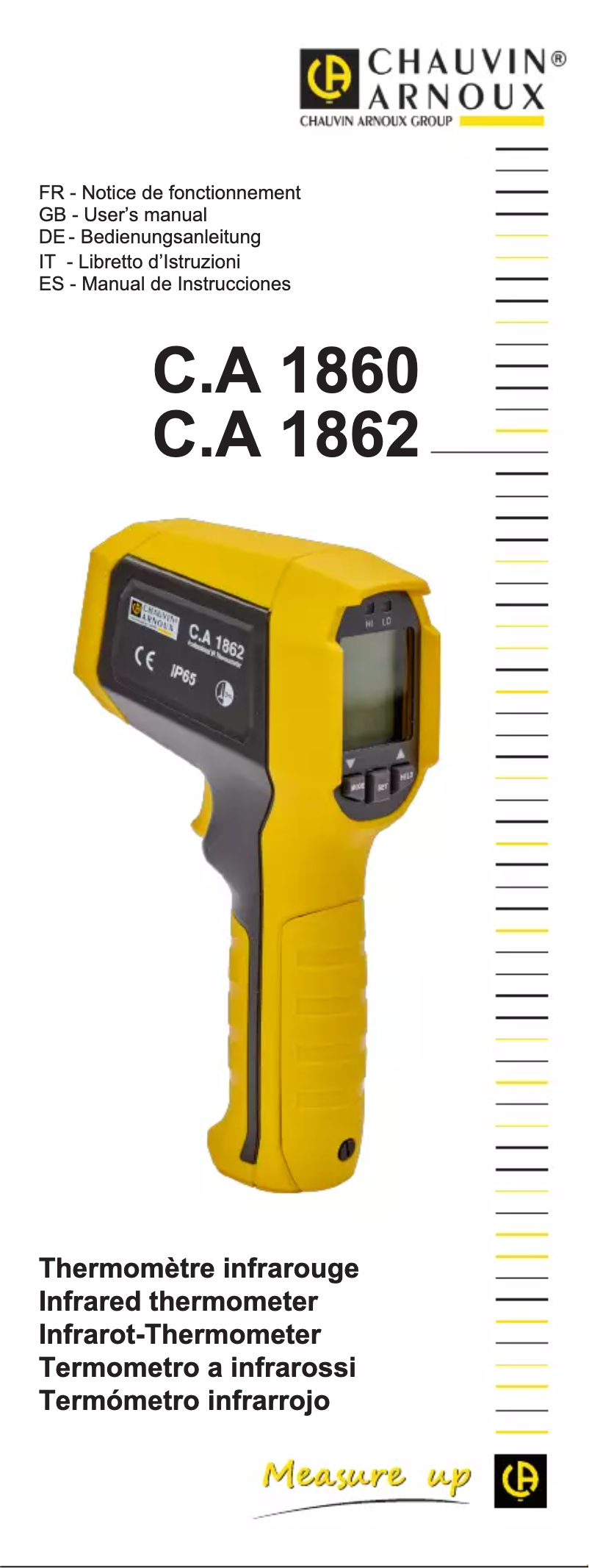 First page image of the manual for C.A 1862