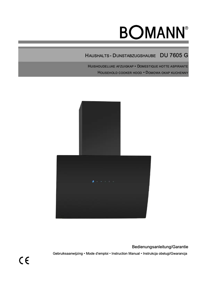 Page 1 de la notice Manuel utilisateur Bomann DU 7605 G
