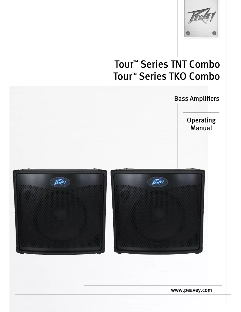 Page 1 de la notice Manuel utilisateur Peavey Tour Series TNT Combo