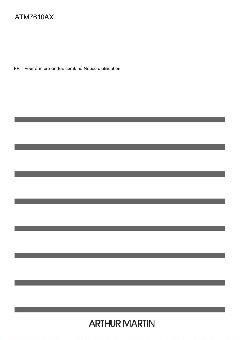Page 1 de la notice Manuel utilisateur Electrolux ATM7610AX