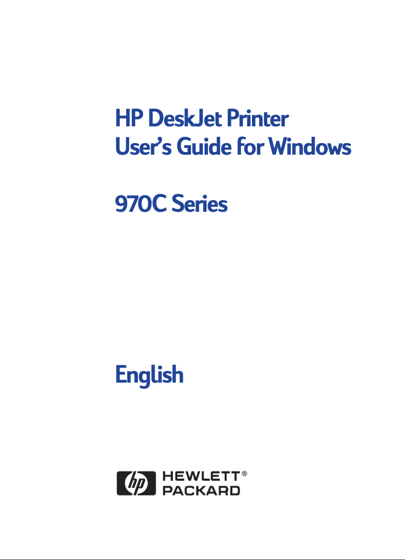 Image de la première page du manuel de l'appareil Deskjet 970C