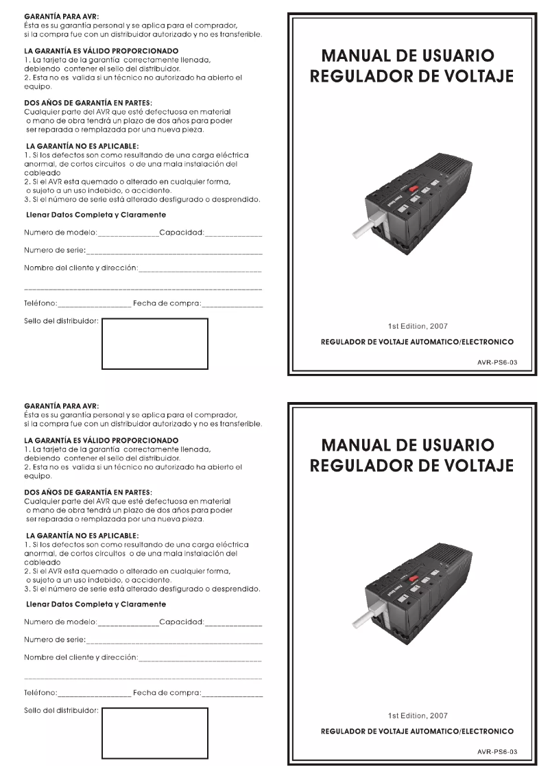 Page 1 de la notice Manuel utilisateur Exigo PGR1200