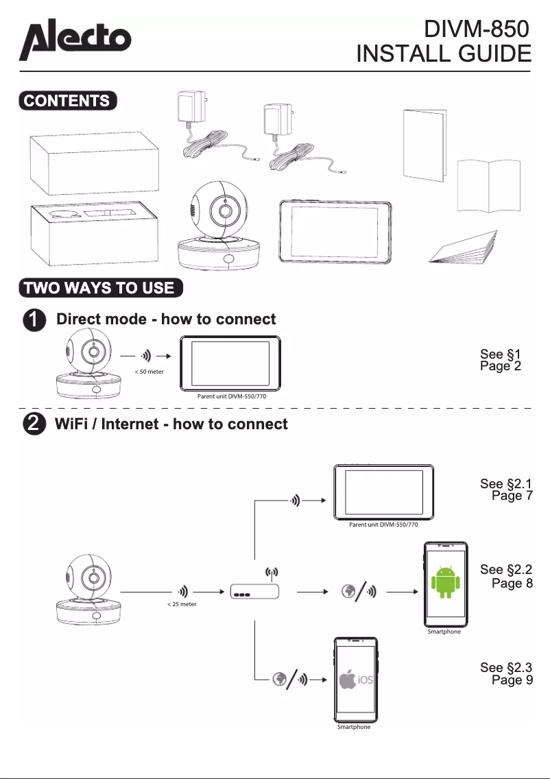 Image de la première page du manuel de l'appareil DIVM-850