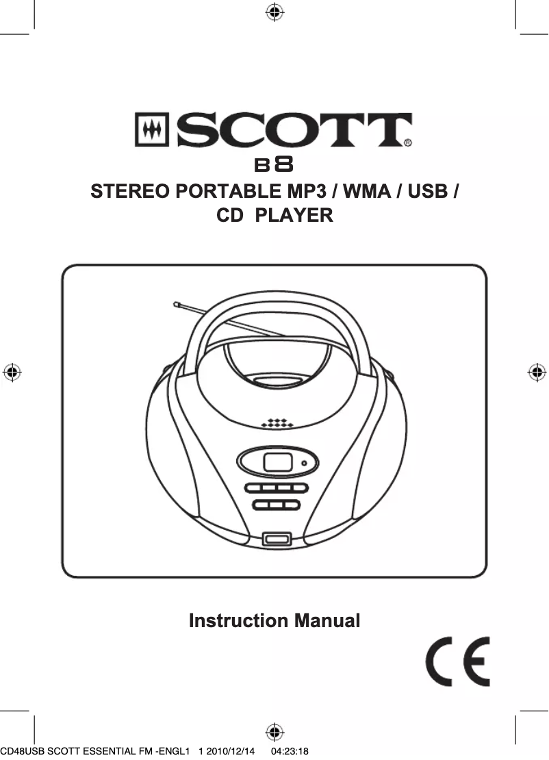 Page 1 de la notice Manuel utilisateur Scott B8 BK