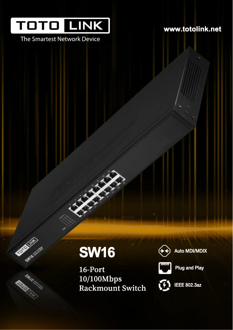 Page 1 de la notice Manuel utilisateur Totolink SW16