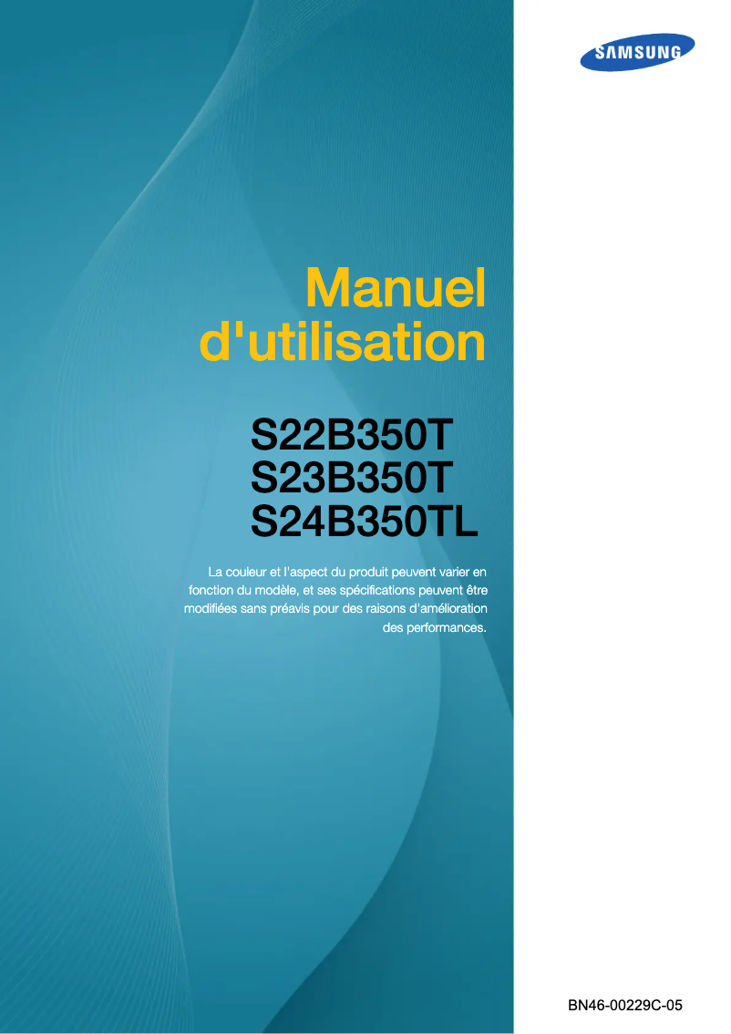 Image de la première page du manuel de l'appareil SyncMaster S22B350T
