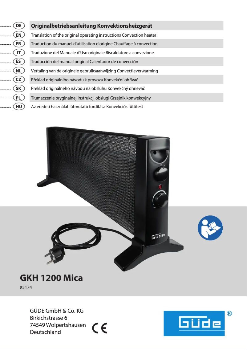 Page 1 de la notice Manuel utilisateur Güde GKH 1200