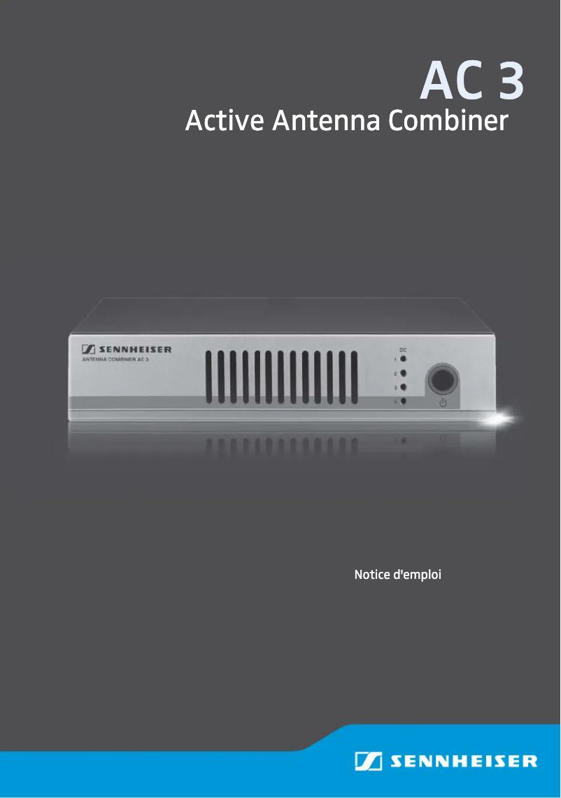 Page n°1 - Manuel utilisateur Sennheiser AC 3