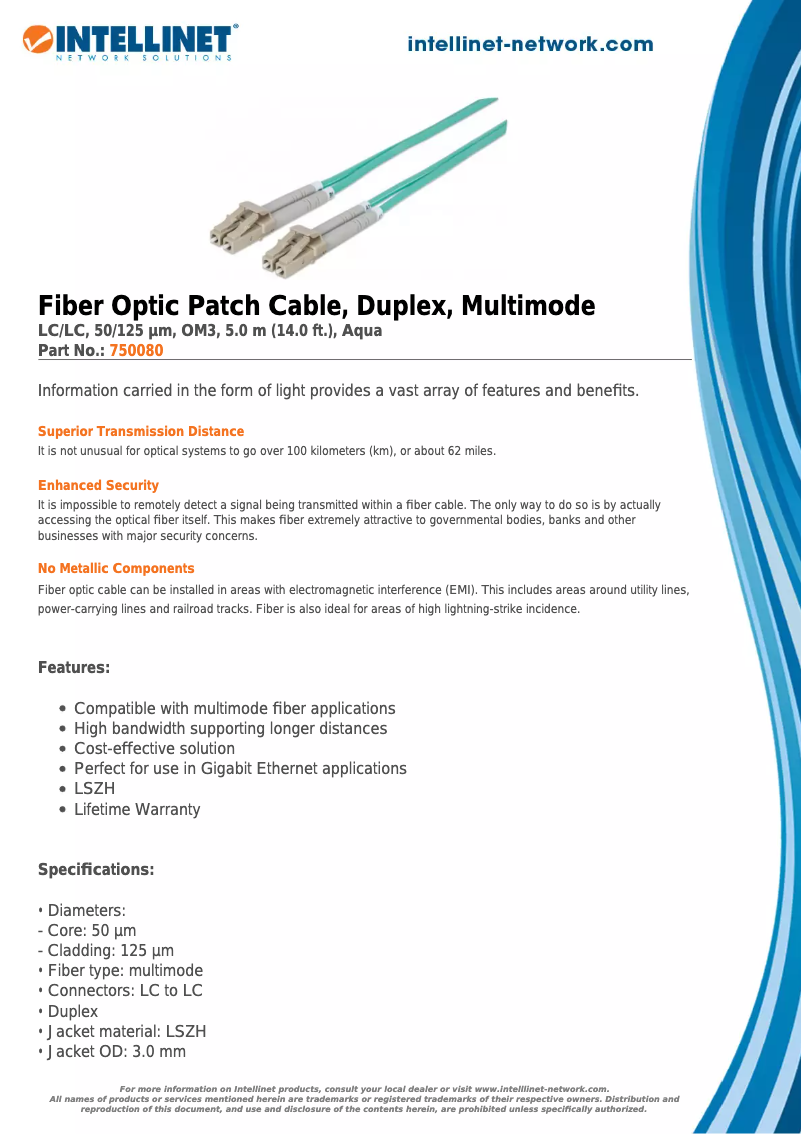 Page n°1 - Manuel utilisateur Intellinet 750080