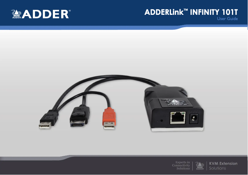 Página 1 del manual Manual de usuario Adder AdderLink Infinity 101T