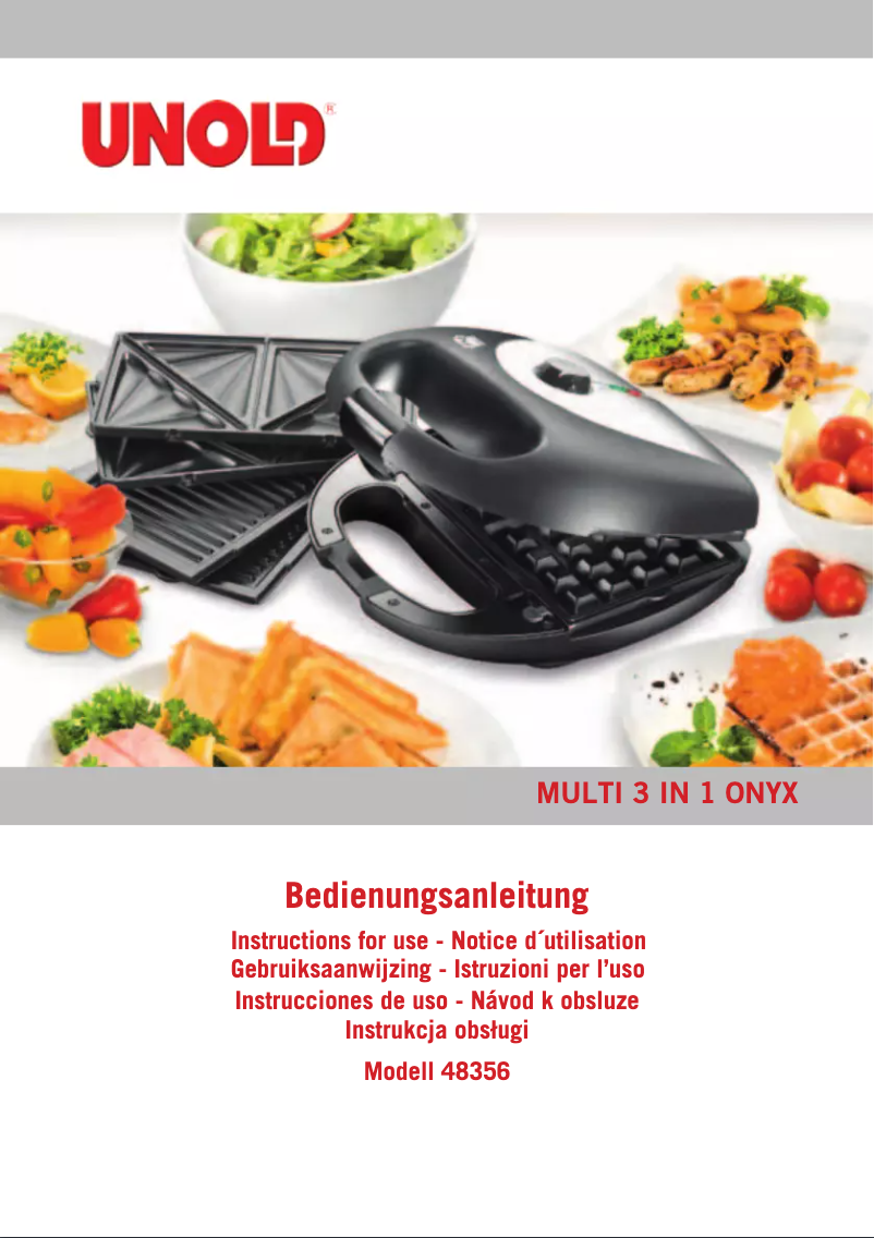 Page 1 de la notice Manuel utilisateur Unold Onyx MULTI