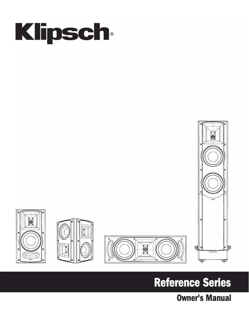 Page 1 de la notice Manuel utilisateur Klipsch Reference RF-62 II