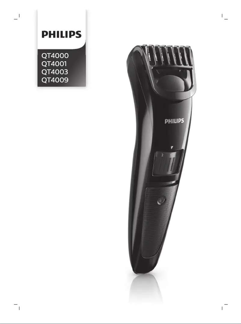 Page 1 de la notice Manuel utilisateur Philips QT4001