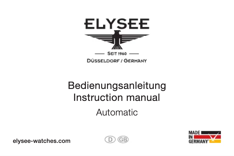 Page 1 de la notice Manuel utilisateur Elysee Executive Ii 80575