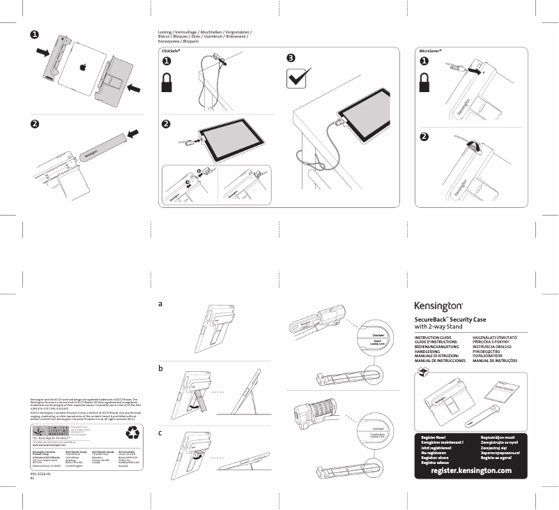 Page n°1 - Manuel utilisateur Kensington K39310US