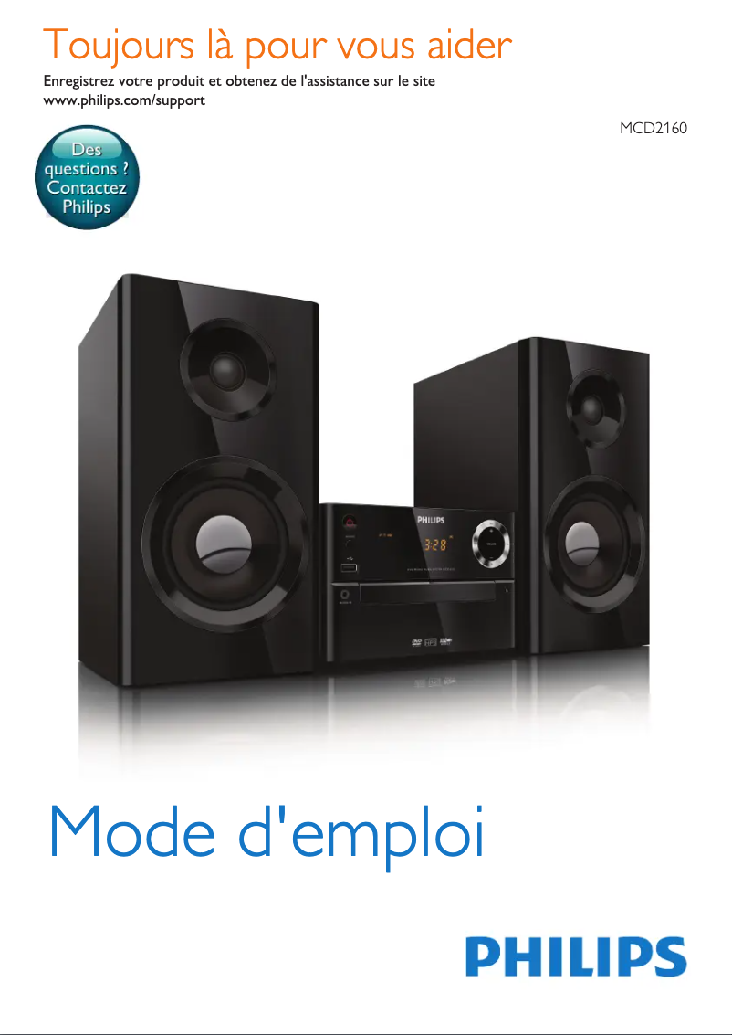 Página 1 del manual Manual de usuario Philips MCD2160