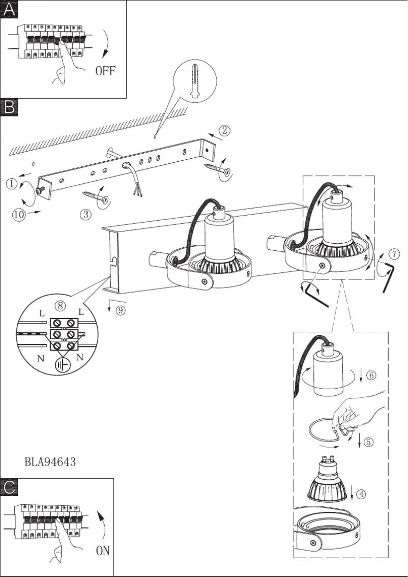 Page 1 de la notice Manuel utilisateur Eglo Novorio