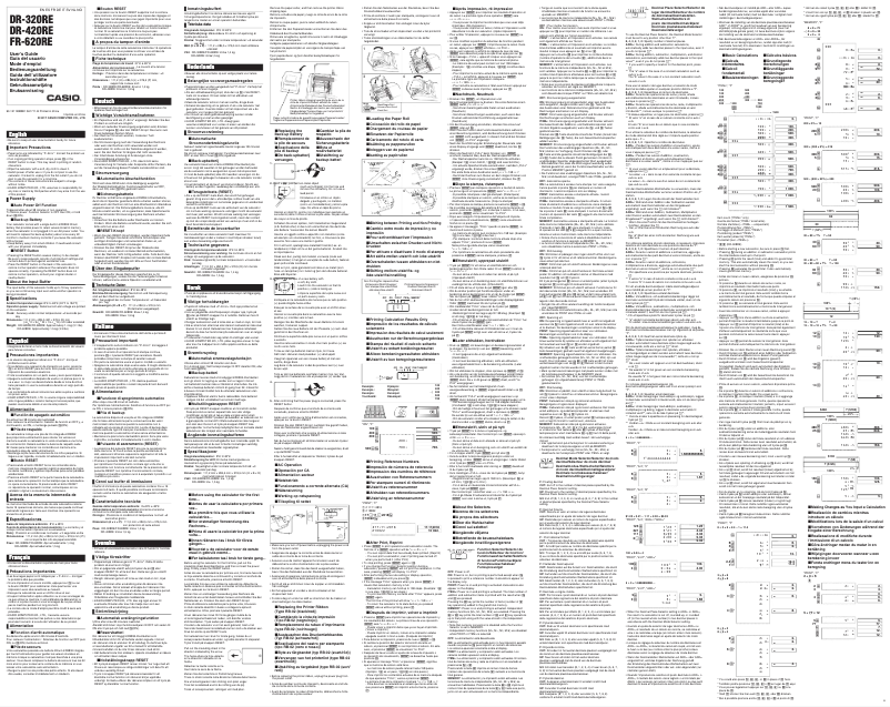 Página 1 del manual Manual de usuario Casio CS-DR-320RE