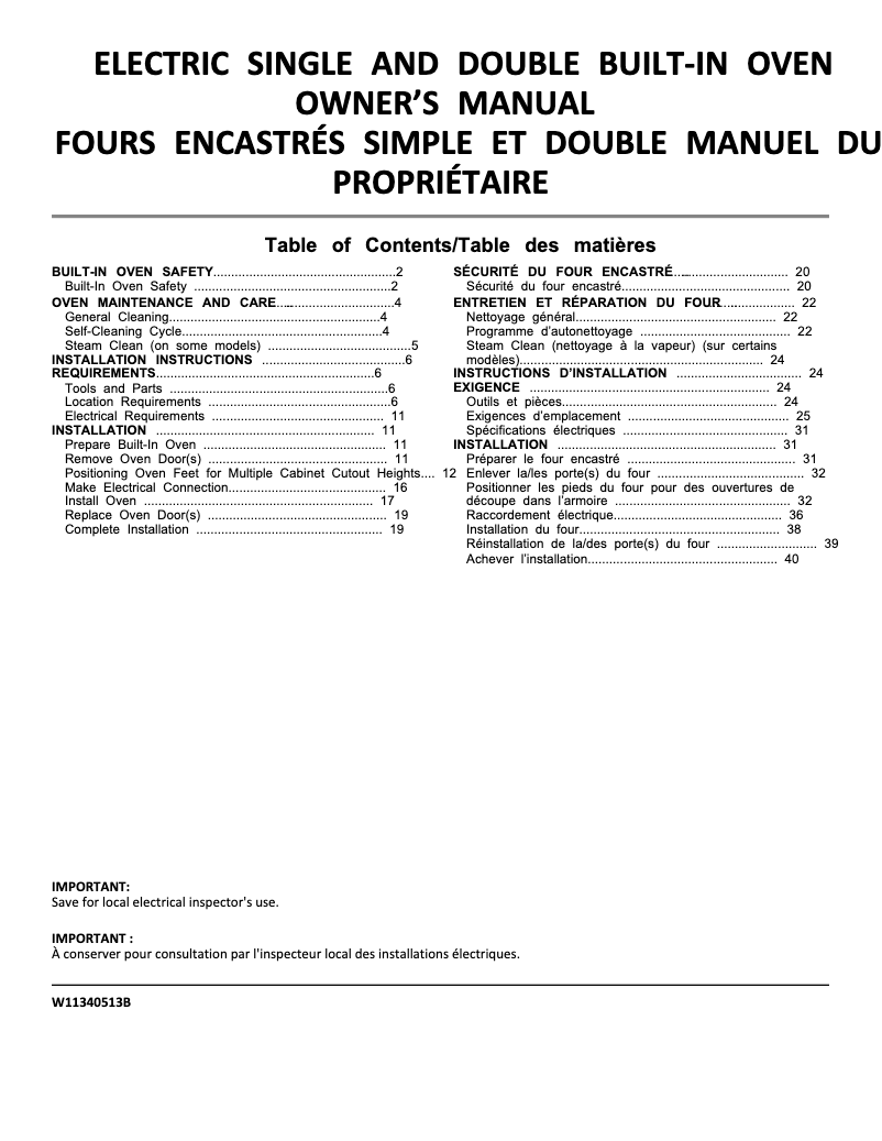 Image de la première page du manuel de l'appareil JJW2827LM