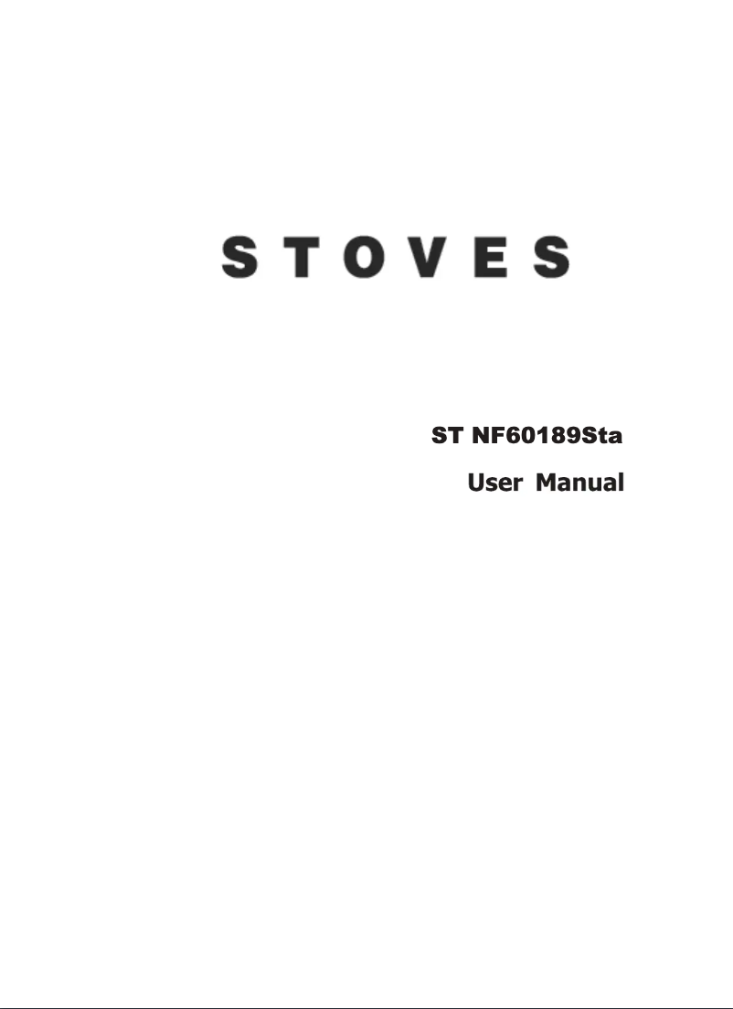 Page 1 de la notice Manuel utilisateur Stoves NF60189