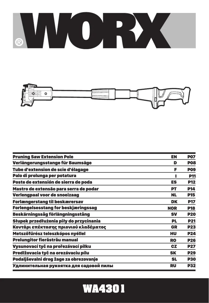 Image de la première page du manuel de l'appareil WA4301