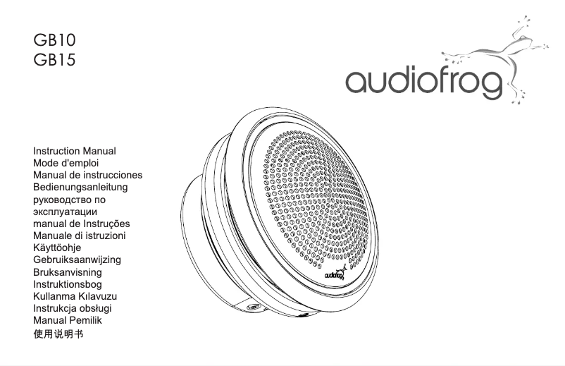 Page n°1 - Manuel utilisateur Audiofrog GB15