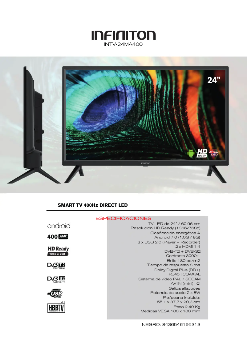 Image de la première page du manuel de l'appareil INTV-24MA400