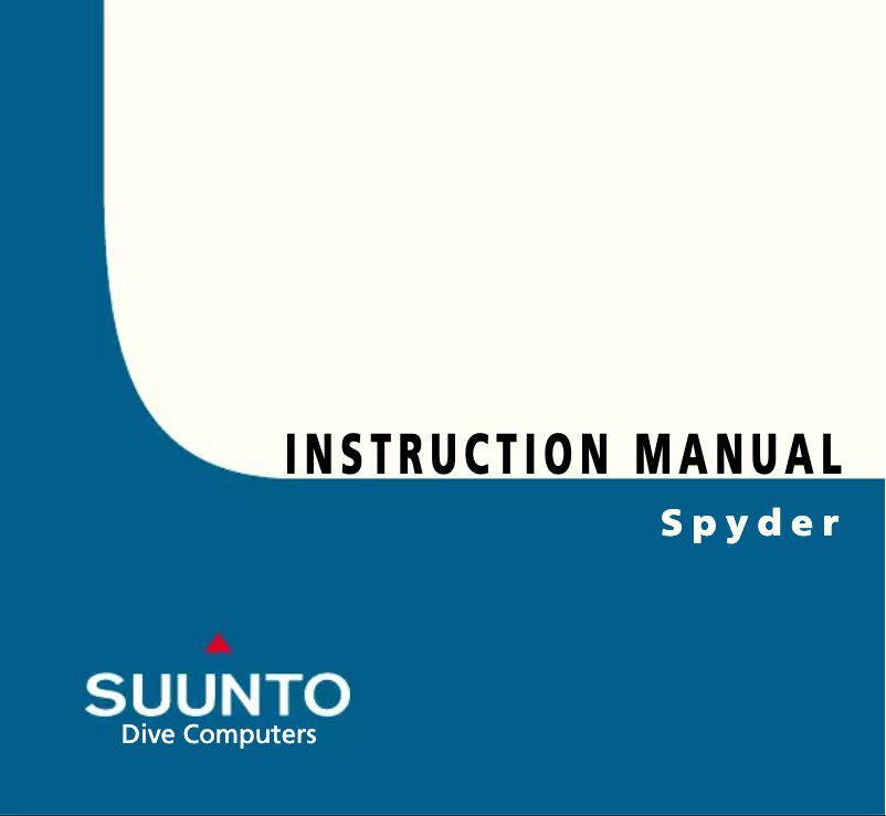 Página 1 del manual Manual de usuario Suunto Spyder