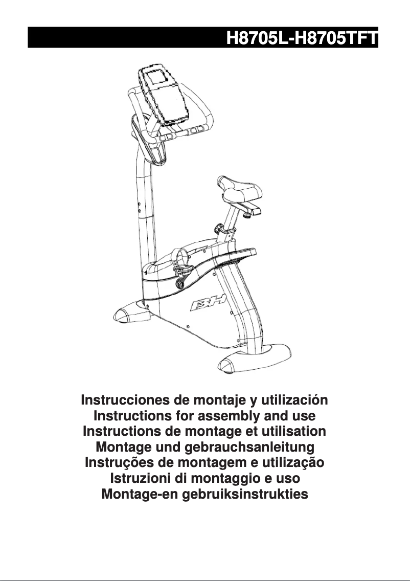 Page 1 de la notice Manuel utilisateur BH Fitness i.Carbon Bike Dual H8705LW