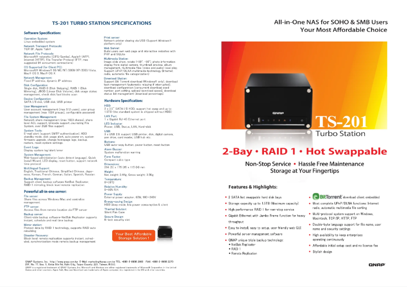 Image de la première page du manuel de l'appareil TS-201