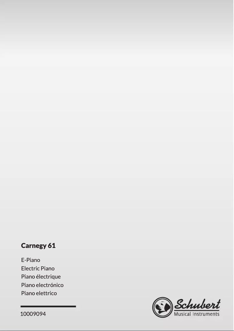 Página 1 del manual Manual de usuario Schubert Carnegy-61